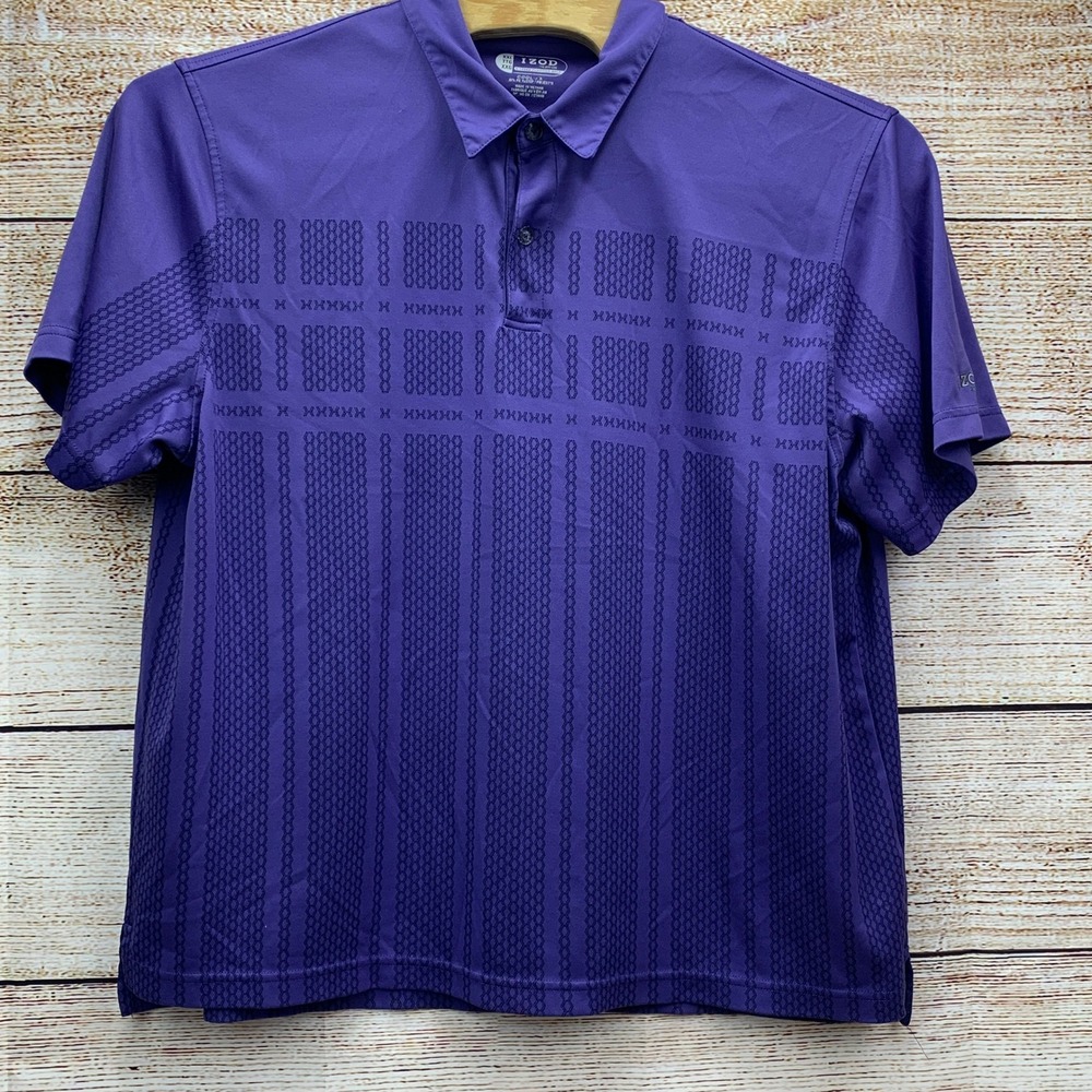 IZOD X-Treme Function Golf Polo Shirt Men's XXL Purple Coolmax Polyester